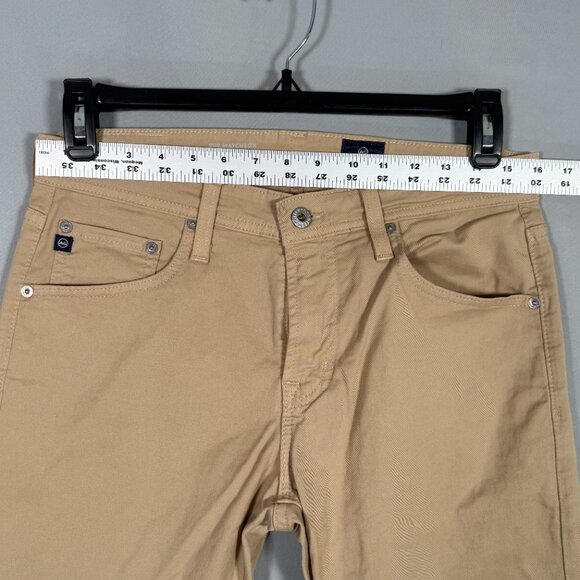 AG Adriano Goldschmied The Matchbox Beige Slim Jeans Mens 31 (Measure 32x31) - Picture 8 of 11